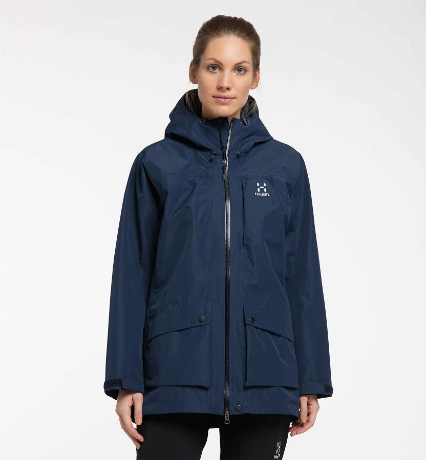 Haglöfs Womens Rubus GTX Hiking Jacket Dark Blue New Zealand 30756RUCP